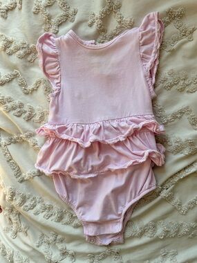 Kissy Kissy Light Pink Ruffle One-Piece Bodysuit